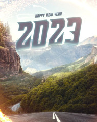 2023 New Year Photo Editing HD Road CB Background
