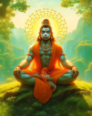 Full HD Sitting Lord Hanuman Ji Background for CB Edior Images HD
