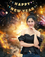 Girl New Year 2023 CB Photo Editing Background