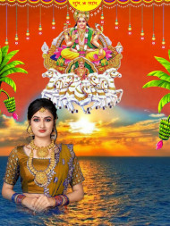 Happy Chhath Puja Girls Photo CB Editing Download Background