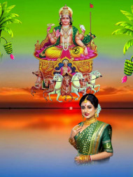 New Girls Chhath Puja Special PicsArt Editing Background