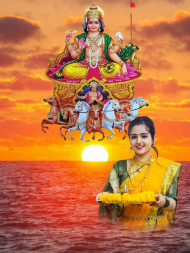 Photoshop Editing Happy Chhath Puja Girls PicsArt Background