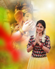 Photoshop Girl Ganesh Ji Photo Editing Background HD Images
