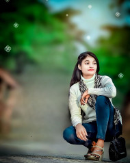 Sitting Girl CB Editing Snapseed Background HD