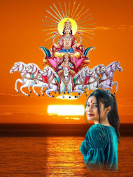 Top Latest Happy Chhath Puja PicsArt Background Full HD Girls