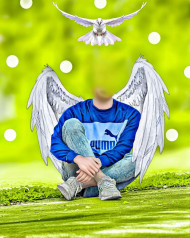 Without Head Boy Wings PicsArt Editing Background